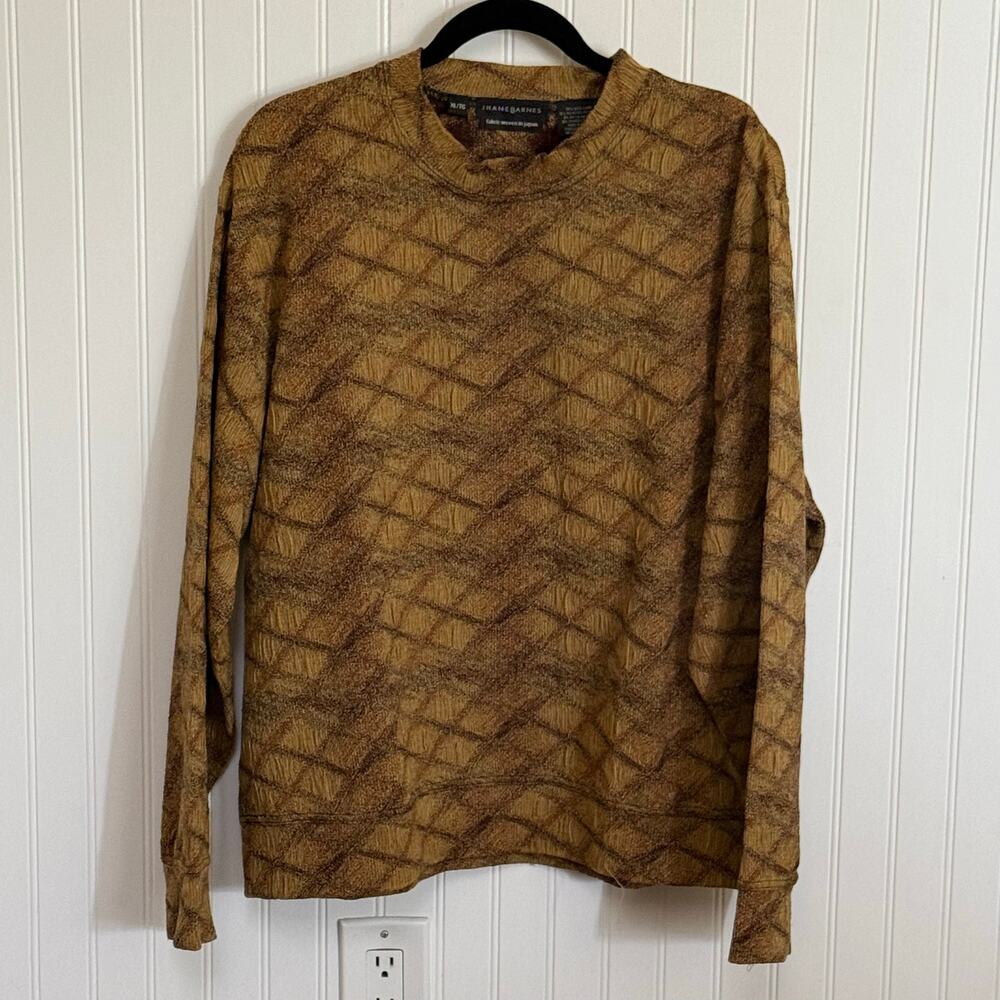 VTG Jhane Barnes woven japan wool sweater grandpacore sz XL
